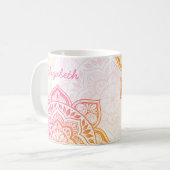 Amaya Mandala 11 oz. Personalized Mug Koffiemok (Voorkant links)