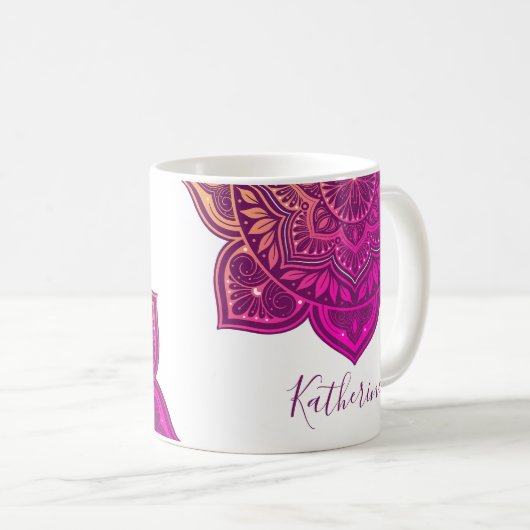 Amaya Mandala Personalized Mug Koffiemok (Voorkant rechts)