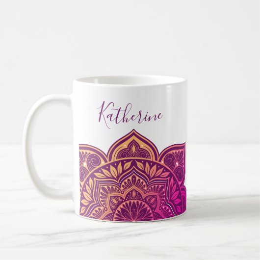 Amaya Mandala Personalized Mug Koffiemok (Links)
