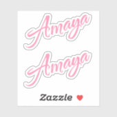 Amaya naam x2 sticker (Vel)