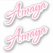 Amaya naam x2 sticker (Voorkant)