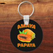 Amaya Papaya Grappig Voor Mannen Vrouwen  Sleutelhanger (Voorkant)