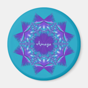 AMAYA ~ STAR! Paars en Aqua ~ Verbluffend ontwerp Magneet