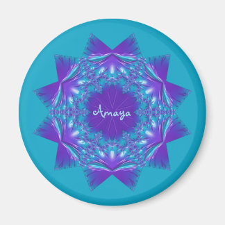 AMAYA ~ STAR! Paars en Aqua ~ Verbluffend ontwerp Magneet