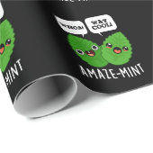 Amaze-mint Funny Mint Leaves Pun Dark BG Cadeaupapier (Rol Hoek)