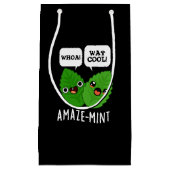 Amaze-mint Funny Mint Leaves Pun Dark BG Klein Cadeauzakje (Voorkant)