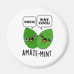 Amaze-mint Funny Mint Leaves Pun Magneet