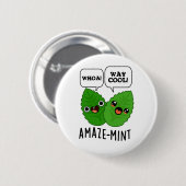 Amaze-mint Funny Mint Leaves Pun Ronde Button 5,7 Cm (Voorkant /achterkant)