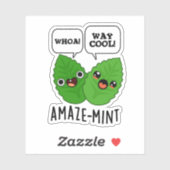 Amaze-mint Funny Mint Leaves Pun Sticker (Vel)