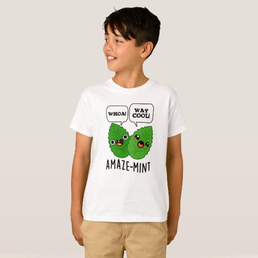 Amaze-mint Funny Mint Leaves Pun T-shirt (Voorkant volledig)