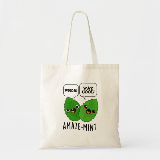Amaze-mint Funny Mint Leaves Pun Tote Bag (Voorkant)