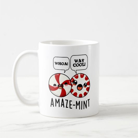 Amaze-mint Funny Peppermint Pun Koffiemok (Links)