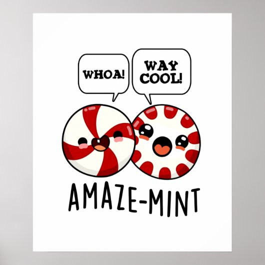 Amaze-mint Funny Peppermint Pun Poster (Voorkant)