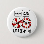 Amaze-mint Funny Peppermint Pun Ronde Button 5,7 Cm (Voorkant)