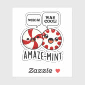 Amaze-mint Funny Peppermint Pun Sticker (Vel)