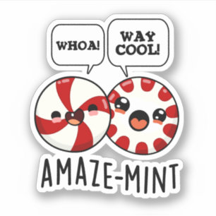 Amaze-mint Funny Peppermint Pun Sticker