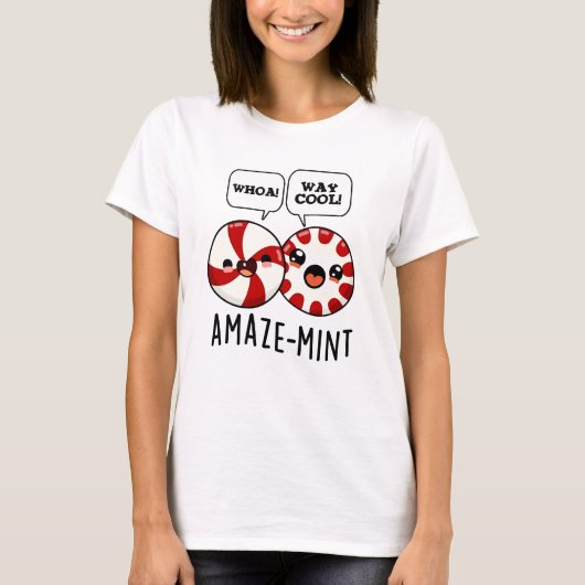 Amaze-mint Funny Peppermint Pun T-shirt (Voorkant)