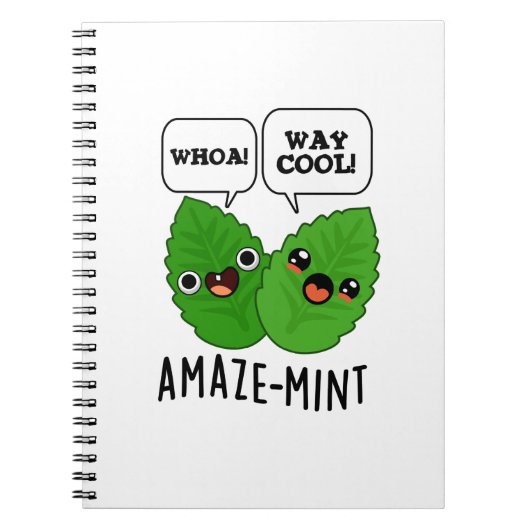 Amaze-mint Grappige Muntblaadjes Woordgrap  Notitieboek (Voorkant)