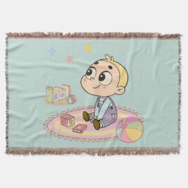 Amazed Boy Illustration Deken