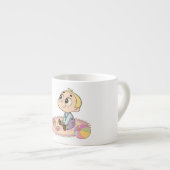 Amazed Boy Illustration Espresso Kop (Voorkant rechts)