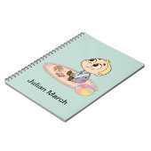 Amazed Boy Illustration Notitieboek (Linkerzijde)