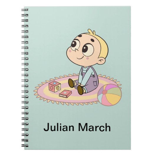 Amazed Boy Illustration Notitieboek (Voorkant)