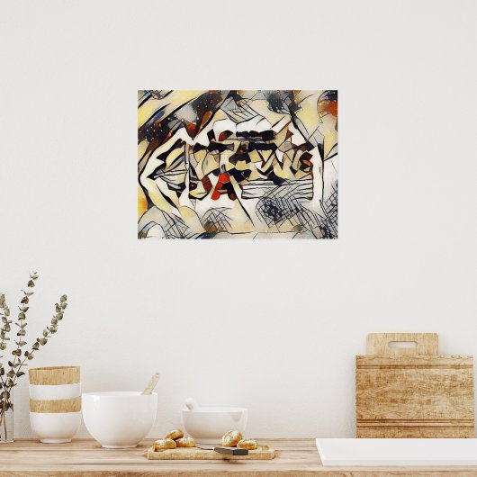 Amazigh Abstracte Art Photo Print (Keuken)
