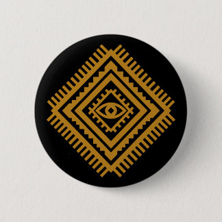 Amazigh Atlas Beschermende Diamant — Berber Stam- Ronde Button 5,7 Cm