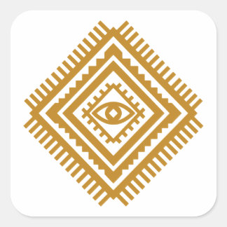 Amazigh Atlas Beschermende Diamant — Berber Stam- Vierkante Sticker