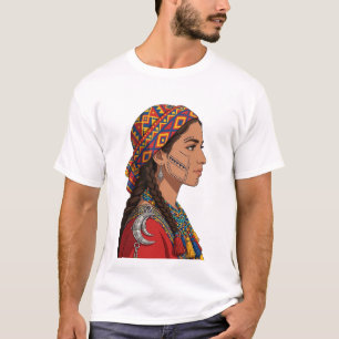 Amazigh Berber Vrouw Traditionele Tatoeage Sierade T-shirt