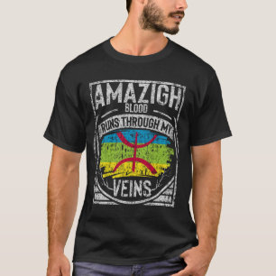 Amazigh Bloed loopt door mijn vinnen T-shirt