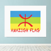Amazigh flag - berber flag-Drapeau Amazigh Canvas Afdruk (Insitu (Houten vloer))