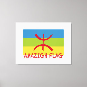 Amazigh flag - berber flag-Drapeau Amazigh Canvas Afdruk