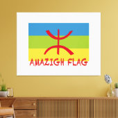 Amazigh flag - berber flag-Drapeau Amazigh Canvas Afdruk (Insitu (Woonkamer))
