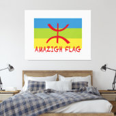 Amazigh flag - berber flag-Drapeau Amazigh Canvas Afdruk (Insitu (Slaapkamer))
