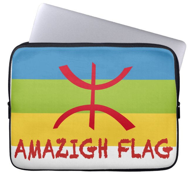 Amazigh flag - berber flag-Drapeau Amazigh Laptop Sleeve (Voorkant)