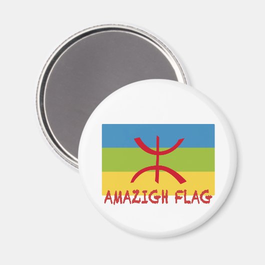 Amazigh flag - berber flag-Drapeau Amazigh Magneet (Voorkant / Achterkant)