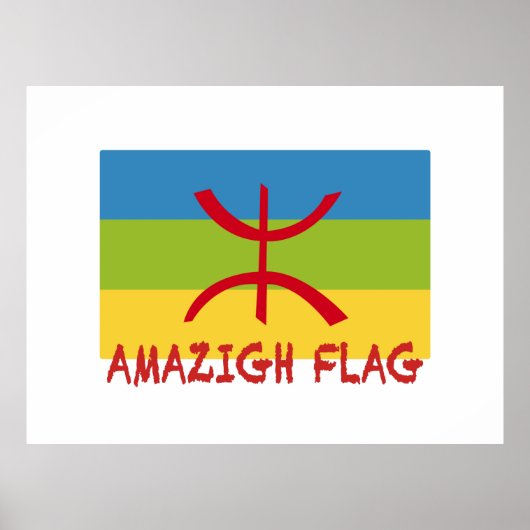 Amazigh flag - berber flag-Drapeau Amazigh Poster (Voorkant)