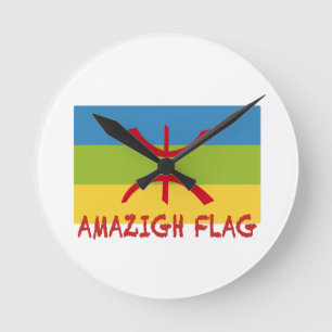 Amazigh flag - berber flag-Drapeau Amazigh Ronde Klok