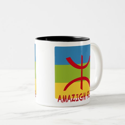 Amazigh flag - berber flag-Drapeau Amazigh Tweekleurige Koffiemok (Voorkant rechts)