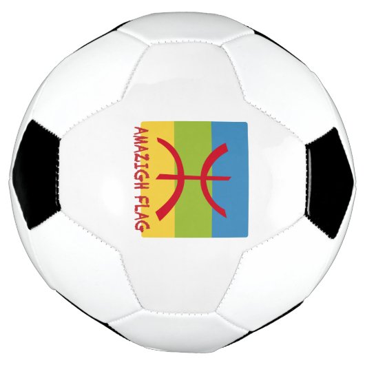 Amazigh flag - berber flag-Drapeau Amazigh Voetbal (Gedraaid)