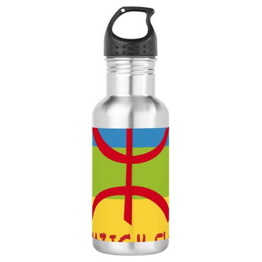 Amazigh flag - berber flag-Drapeau Amazigh Waterfles (Voorkant)