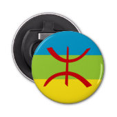 Amazigh Flag Gift Berber Flag Kabyles Button Flesopener (Voorkant)