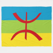 Amazigh Flag Gift Berber Flag Kabyles Fleece Deken (Voorkant (Horizontaal))