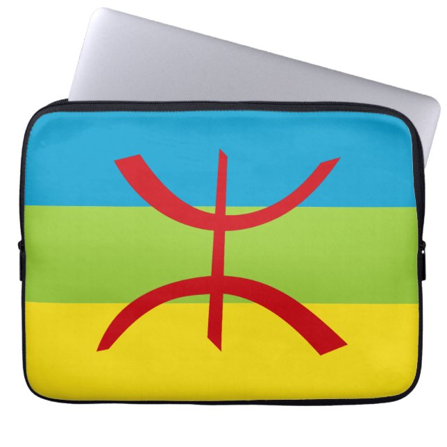 Amazigh Flag Gift Berber Flag Kabyles Laptop Sleeve (Voorkant)
