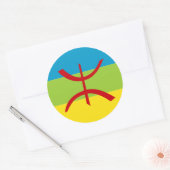 Amazigh Flag Gift Berber Flag Kabyles Ronde Sticker (Envelop)