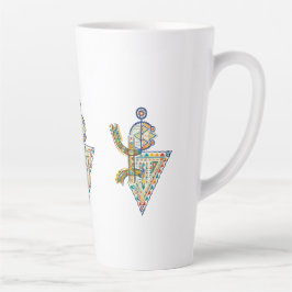 Amazigh Geometrisch Stam Amazigh T-shirt Latte Mok