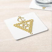 Amazigh gouden sieraden symbool kartonnen onderzetters (Schuin)