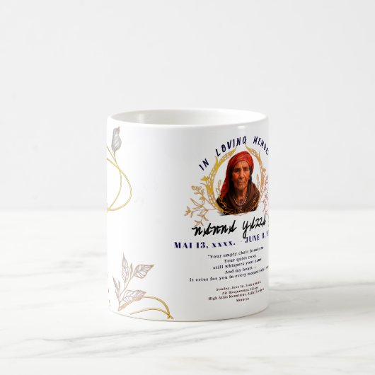 Amazigh Grootmoeder Memorial Mok - Aangepaste foto (Center)