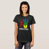 amazigh hand en yaz symbool met tifinagh t-shirt (Voorkant volledig)
